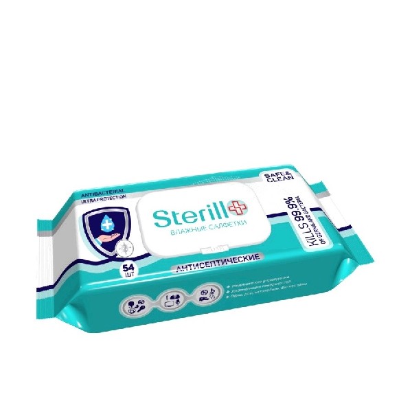 Салфетки влажные sterill 54 штук