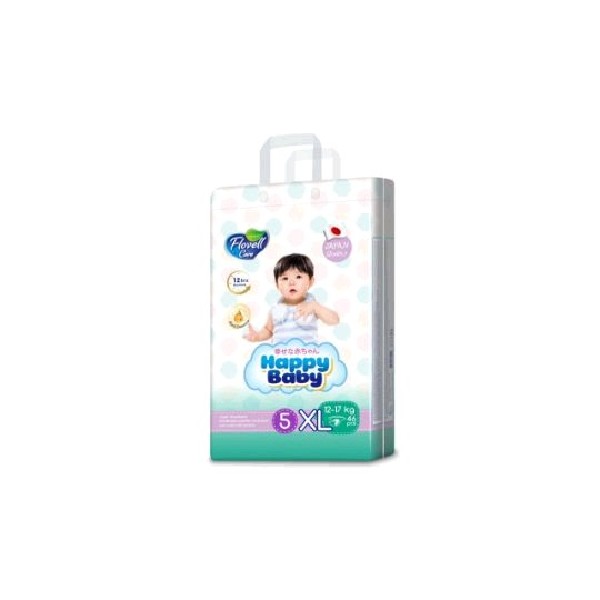 Flovell care happy baby 5xl (12-17kg) 46pcs (1*4)