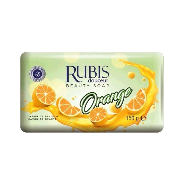 Rubis beauty мыло orange-апельсин 150гр 8бл.(48ш)