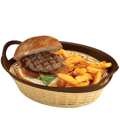 Double colour rattan design basket