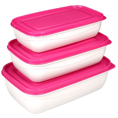 Емкость д/хран прямоуг.(3шт 1 2 1 8 2 7л) m-918