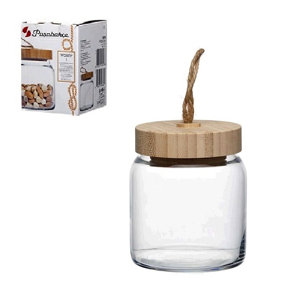 Woody банка с бамбук.крышкой 575 сс 1*6