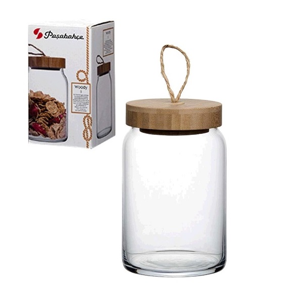Woody банка с бамбук.крышкой 860 сс 1*6