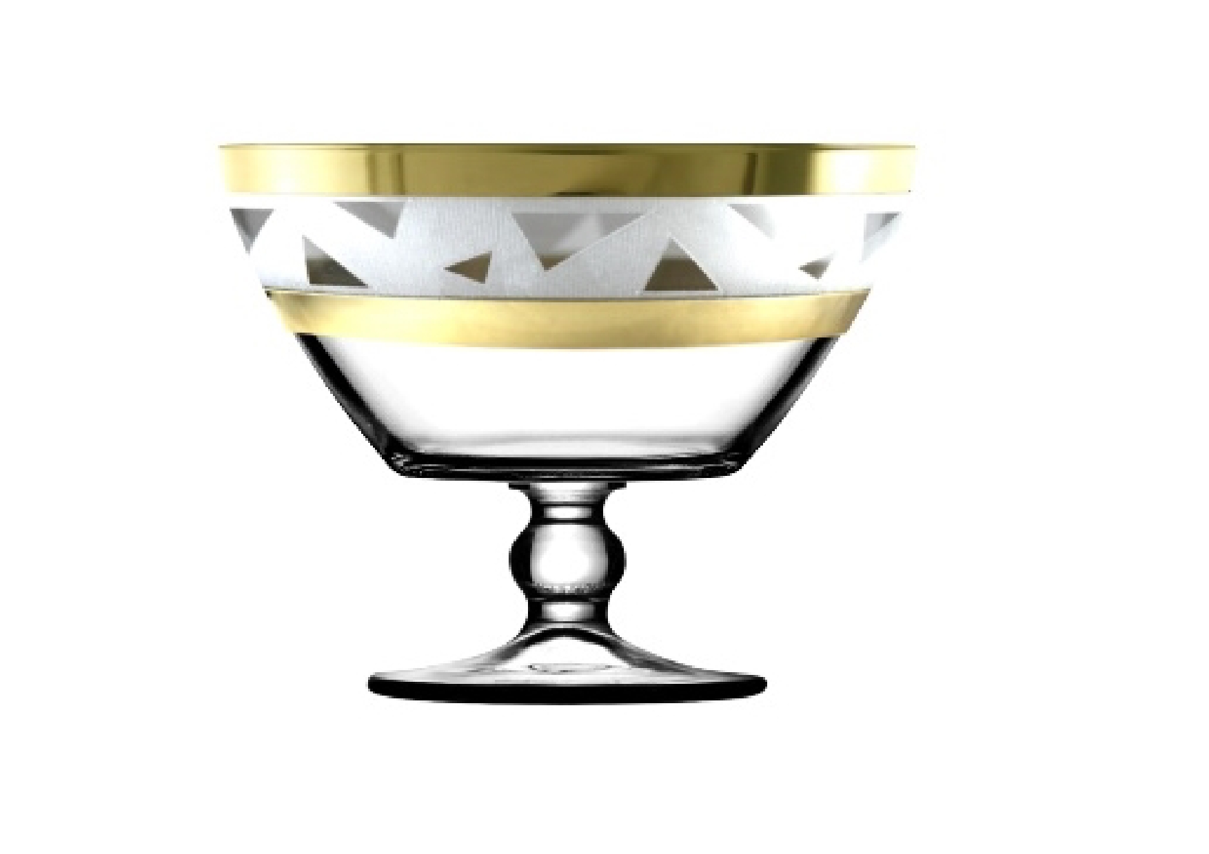 Eav338-2425/s ваза на ножке голден айс 1*4