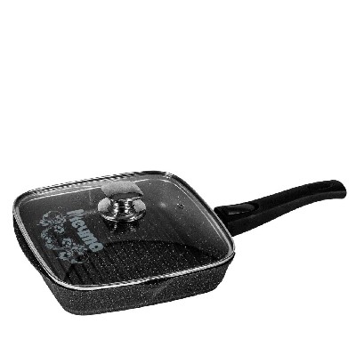 Сковорода-гриль квадр.28*28 ап гранит black с несъ